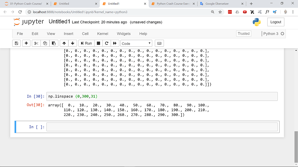 PythonTrading - 3 - Learning Numpy - Python Trading